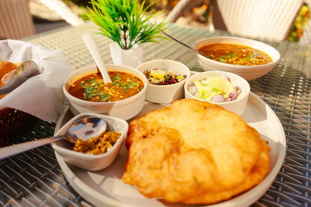 Chole Bhature Himalayan Homestay Outdoor Dining