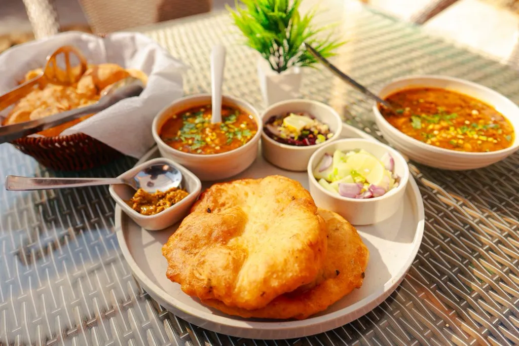 Chole Bhature Served Himalayan Homestay