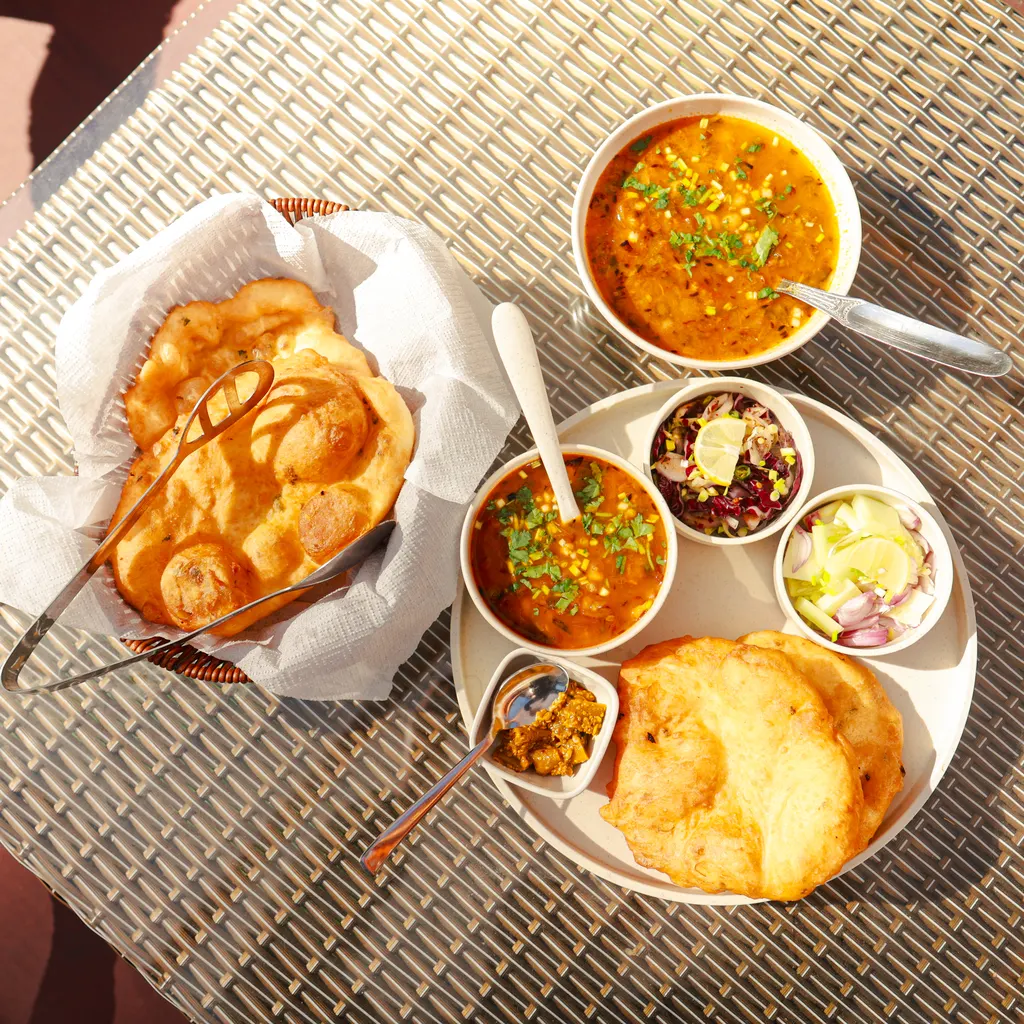 Indian Homestay Breakfast Spread
