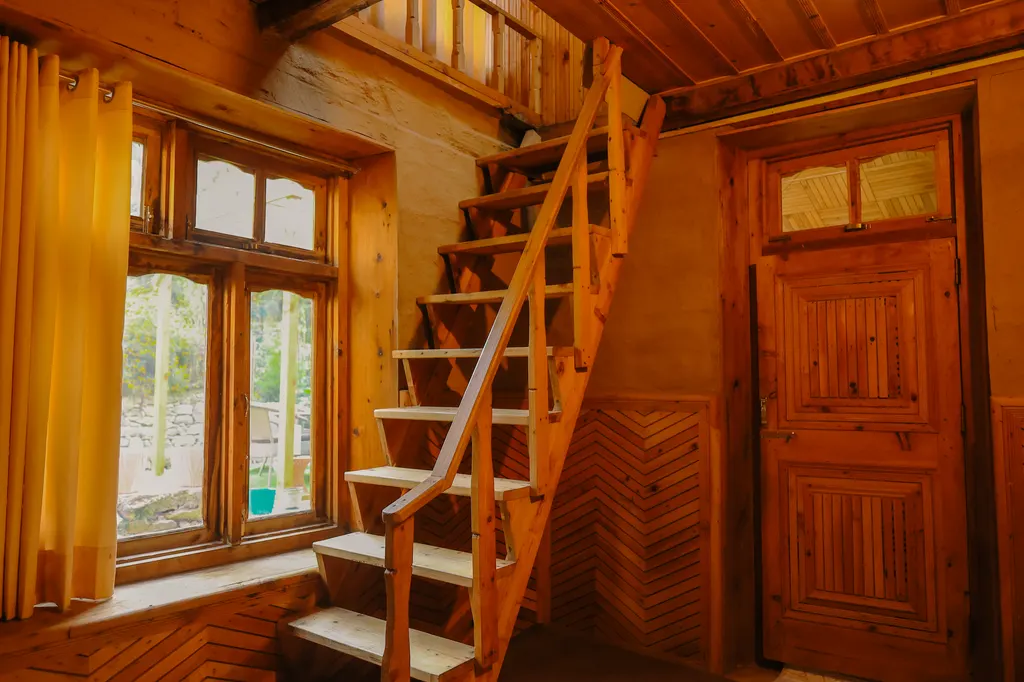 Homestay Wooden Staircase Interior