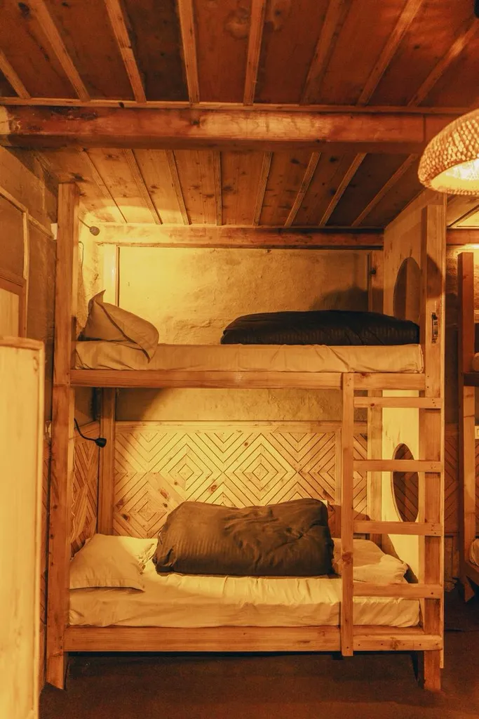 Wooden Bunk Beds Cozy Himalayan Homestay